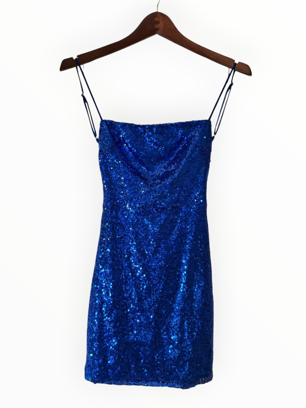 Lucy in the Sky | Royal Blue Sequin Mini Dress | Size Small